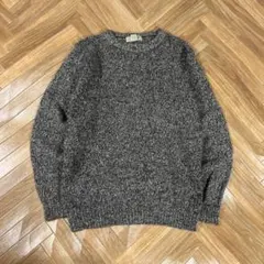 80s 90sアイルランド製 エルエルビーン クルーネックニット ウール 白黒