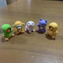 動物モチーフ 消しゴム フィギュア 5個セット