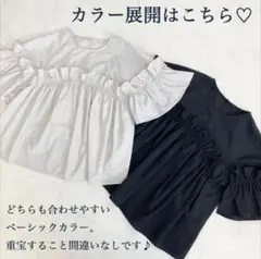 ラグアウト 胸フリル切替ブラウス 2点セット ホワイト ブラック