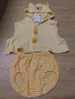 プーさん フード付きベストとパンツセット