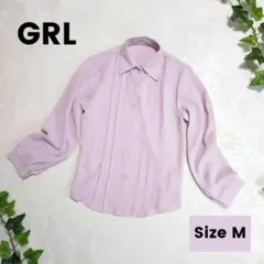 GRL グレイル ブラウス タック入りシャツ ピンク 美品 オシャレ カジュアル
