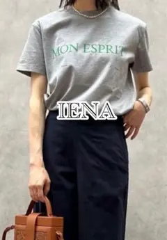 【IÉNA】ロゴプリント 半袖 Tシャツ グレーのサムネイル
