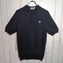 美品 イタリア製 フレッドペリー FREDPERRY コットンニット ポロシャツ