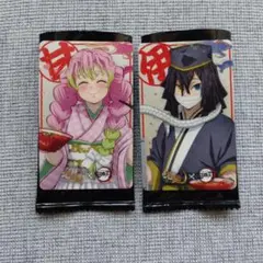 宅麺 鬼滅の刃 イラストカード 甘露寺蜜璃 伊黒小芭内