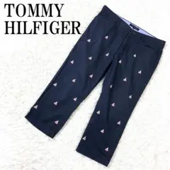 TOMMY HILFIGER クロップドパンツ ネイビー L B1499