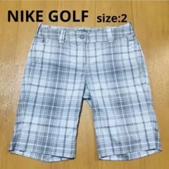 NIKE GOLF ナイキゴルフ ハーフパンツ チェック柄 ホワイト グレー2