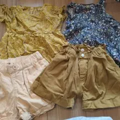 花柄ワンピースとショートパンツセット まとめ