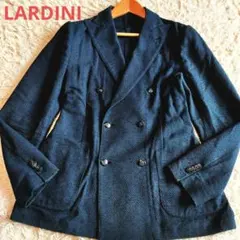 LARDINI テーラードジャケット ウール リネン チェック 48 イタリア製