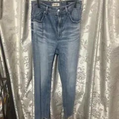 YANÜK 25サイズ　ライトブルーデニム フリンジ裾