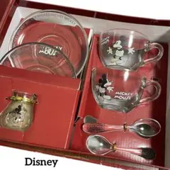 Disney ディズニー ミッキーマウス耐熱ガラス カップ&ソーサー 2客セット