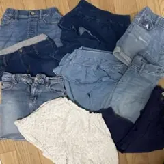 デニムスカート 120 デニム　キュロット　大量　まとめて