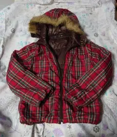 コイズミクロージング 中綿ダウンジャケット　160cm コート チェック フード