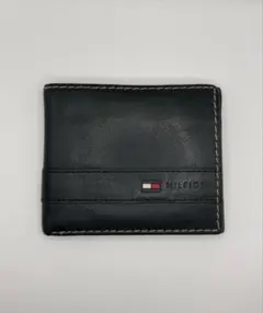 【TOMMY HILFIGER✨️】二つ折り財布 ブラック レザー