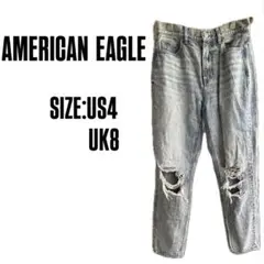 AMERICANEAGLED ダメージ デニム【M】ライトブルー