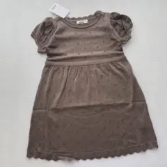 新品　ペアマノン　サマーニットワンピース　s モカ