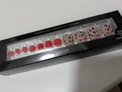 FINGER SUITプレスオンネイルチップフット レオパードヒョウ柄赤