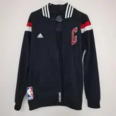 【美品】アディダス NBA シカゴブルズ トラックジャケット ジャージ 黒 M