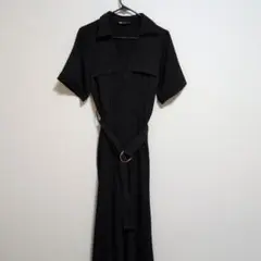 ZARA ブラック シャツワンピース 半袖