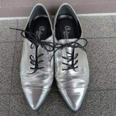 Artemis diana シルバー レースアップシューズ