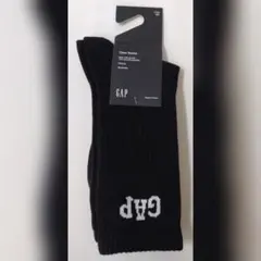 新品未使用　GAPロゴ クルーソックス M/L ブラックのサムネイル