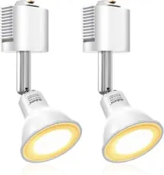 【新品】　一体型　ダクトレール用　２個セット　電球色　ホワイト650ｌｍ
