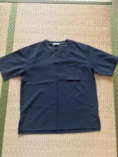 green label relaxing 麻混 半袖Tシャツ ポケ付 M グレー
