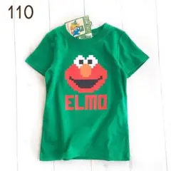 【110】セサミストリート エルモ 半袖 Tシャツ 緑系のサムネイル