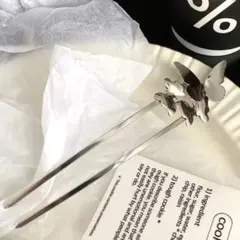 シンプル簪　キラキラ簪　蝶髪飾り　和風簪　蝶の簪　着物髪飾り　洋風簪　シルバー