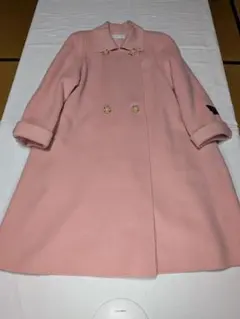 ZARA ピンク ダブルブレスト ロングコート - メルカリ