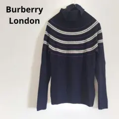 バーバリーロンドン 羊毛リブタートルネックセーター ２