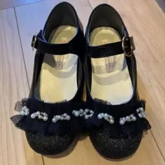 黒 キッズ　フォーマルシューズ 20センチ