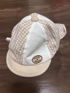 ミキハウス ベビー帽子 ギンガムチェック Sサイズ