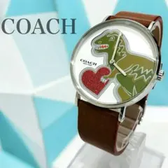 美品✨ COACH コーチ　レキシー　　恐竜　ハート　ラウンド　腕時計　稼動品 2026年最新】コーチ 恐竜 時計の人気アイテム - メルカリ