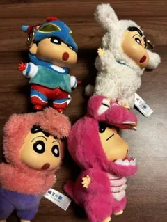 クレヨンしんちゃん ぬいぐるみ 4体セット　TOPTOY