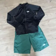 THE NORTH FACE 140水陸両用パンツとリーボックラッシュガード2点
