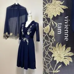 訳ありvivienne tam　牡丹　ゴールド刺繍　ドレス ワンピースのサムネイル