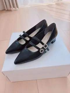 RANDA ビジュー付きパンプス Sサイズ