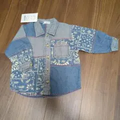 新品　BRANSHES　デニムシャツ　80cm