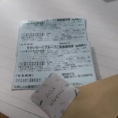 すかいらーくグループ25%ご家族優待券1月末　2枚