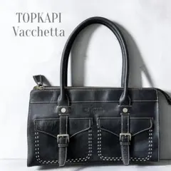 TOPKAPI トプカピ ヴァケッタ 本革トートバッグ ハンドバッグ 黒 通勤のサムネイル