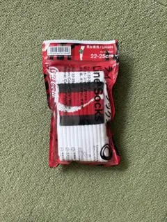 ファミマ ラインソックス コカ・コーラ 22-25cm　白 靴下