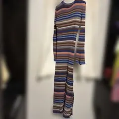 AMERI VINTARGEストライプニットワンピース