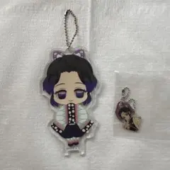 鬼滅の刃 胡蝶しのぶ　アクリルキーホルダー　メタルチャーム　2点セット