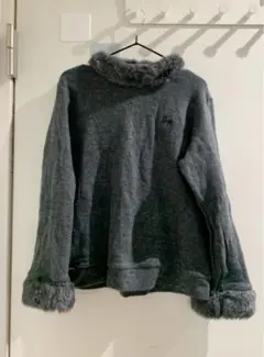 2000s当時物　子供服　コシノジュンコ　エコファー付きシンプルニット　トップス