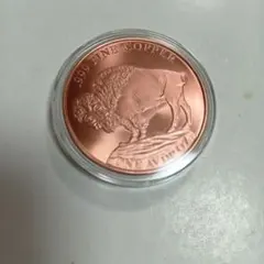 限定1000枚】 純銅 1oz 六角形コイン（無着色）カナダコイン 1枚