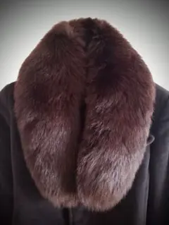 【美品】SAGA FURS サガフォックスファー ブラック マフラー クリップ付
