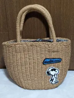 【美品】スヌーピー　かごバッグのサムネイル