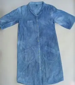 デニムシャツワンピース 半袖