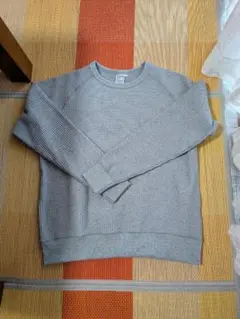 The North Face グレー ワッフル柄ロングTシャツ XL