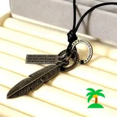 ネックレス　メンズ　アメカジ　ゴールド　イーグル　フェザー　インディアン　夏服